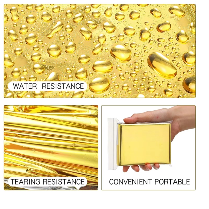 130×210cm Gold Mylar Survival  - đánh giá và giá Survival Blanket Reflective