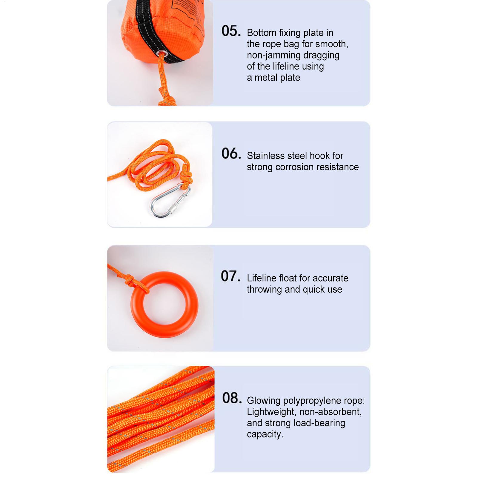 Throw Rope Bag for Boating, Re - đánh giá và giá Rescue Rope Throw