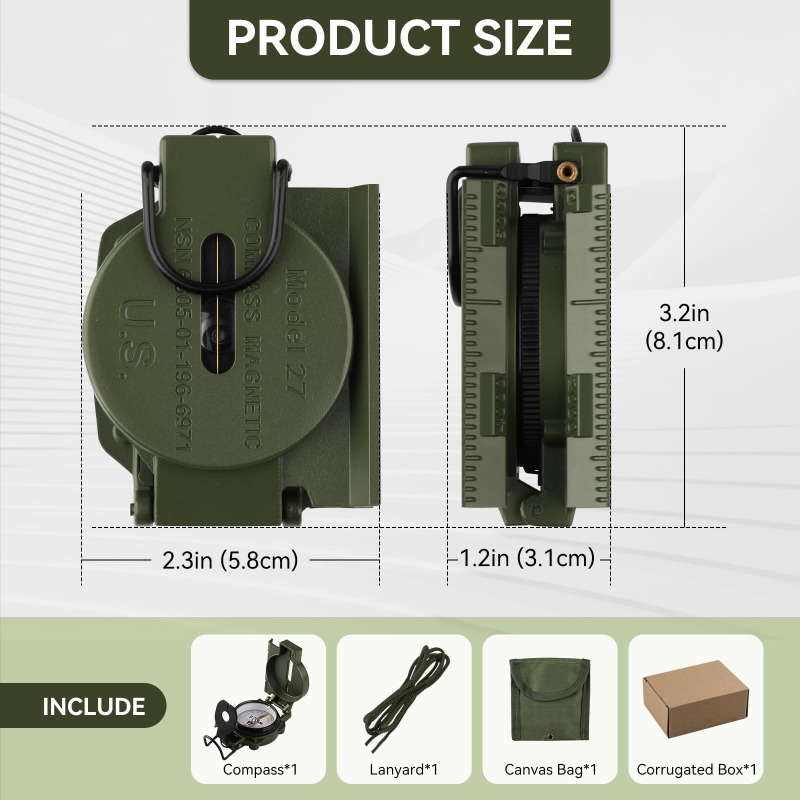 Compass Military Grade, Precis - đánh giá và giá Compass Lensatic